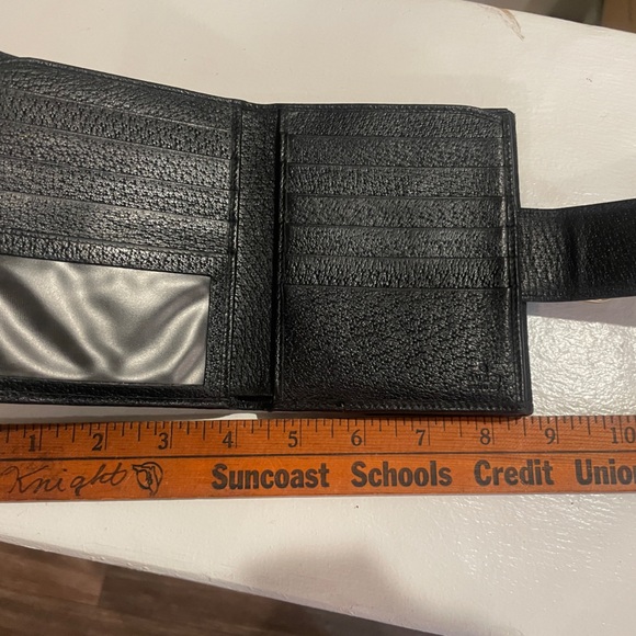 Gucci Black GG Canvas Leather Bifold Wallet Gold Horsebit Hardware - Picture 14 of 14